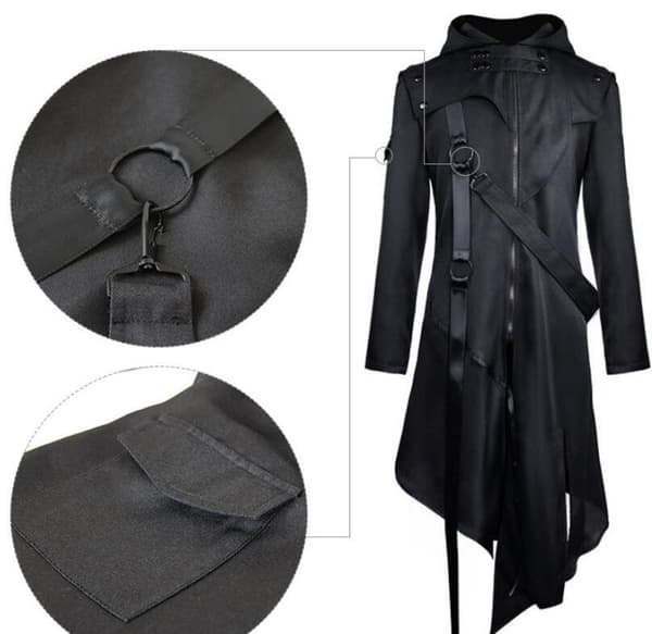 Herrarnas Gotiska Vintage Jacka Halloween Rock M