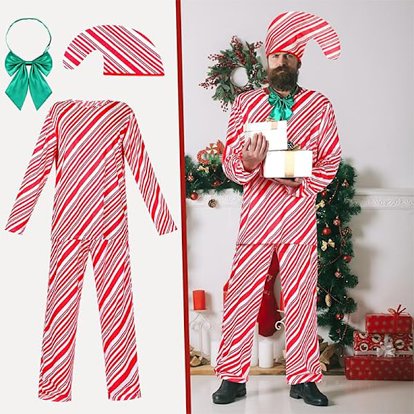 Candy Cane Aikuisten Asuste, Candy Cane Asuste Q2 XL