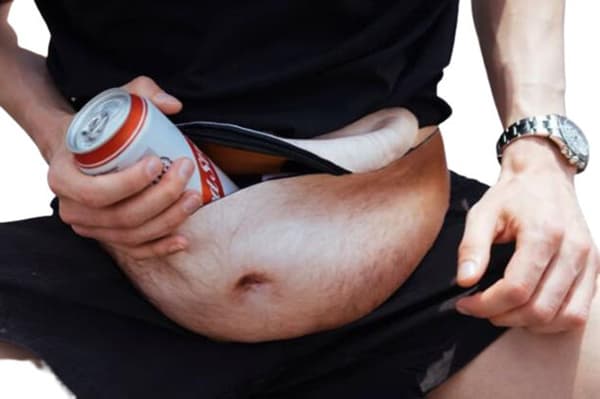 Falsk ølmage-fannypack Style 7
