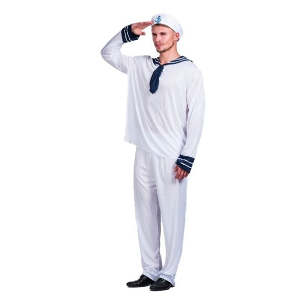 Män Sailor Crew Sjömanskapten Medieval Party Kostym 175-185cm