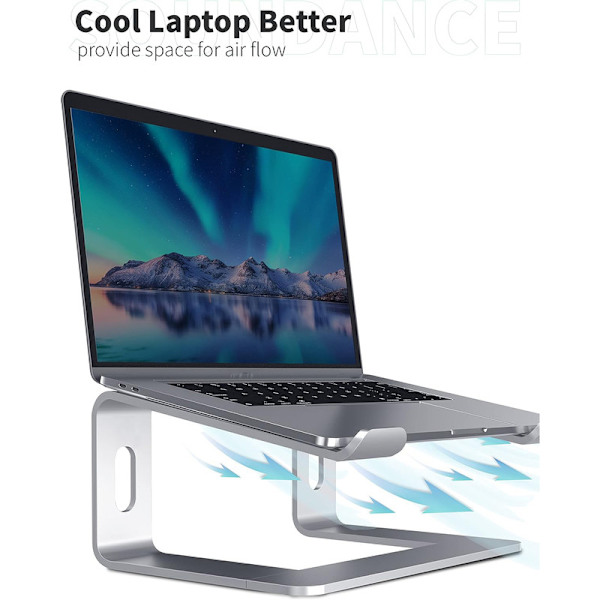 Laptopstativ, Ergonomisk Laptop-hiss för skrivbord Silver