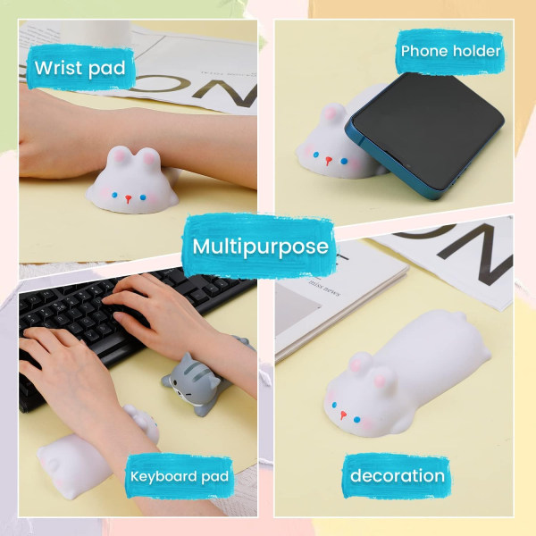 Handledsstöd för mus Söt Mini Cat Mouse handled Rabbit