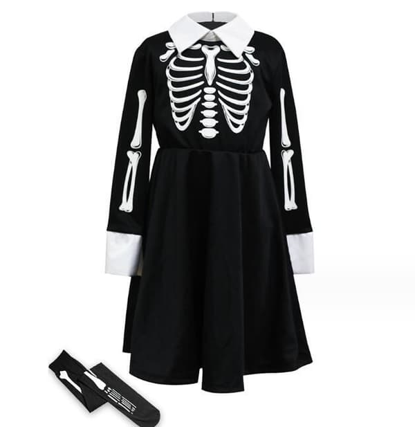 Halloween-kostymer for barn - Spøkelseskjole 150CM