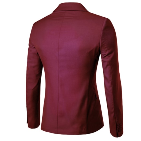 Lätt kavaj för män med en knapp, slim fit kappa red L