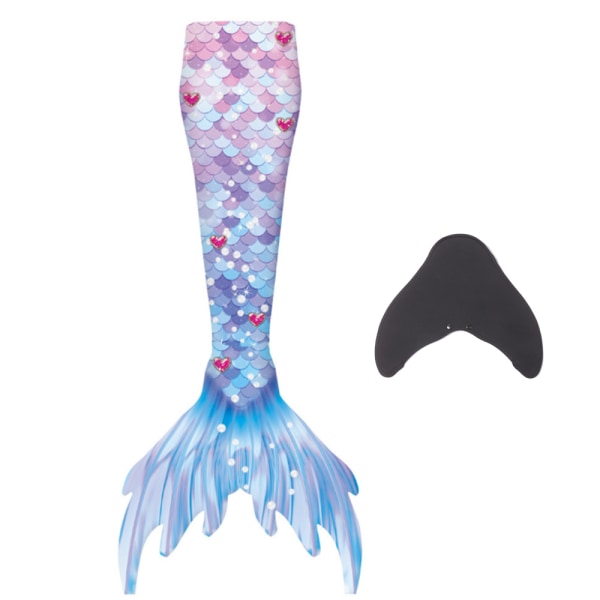 Mermaid Tails för simning för barn och vuxna med Monofin purple 140