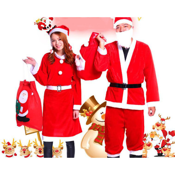 Jultomte Kostym för Vuxna, Cosplay Outfit Women