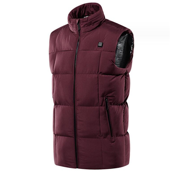 Varmeregulert Veste for Menn, Smart Elektrisk Oppvarmet Veste Red M