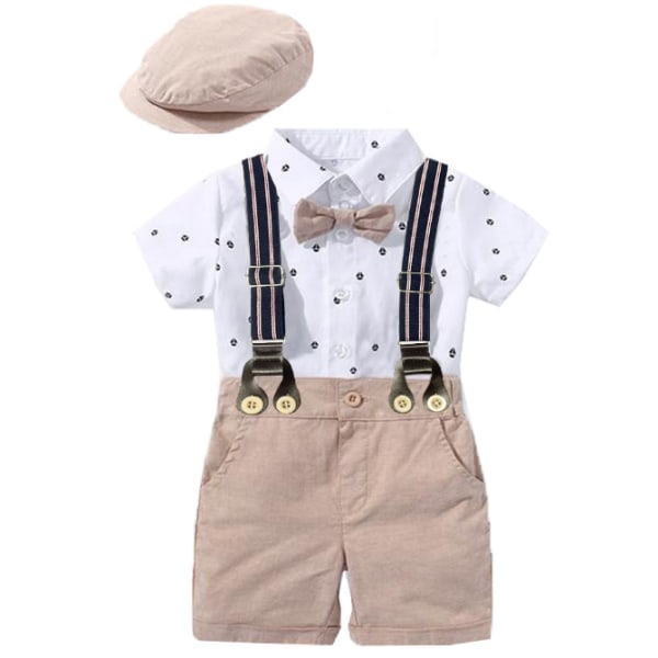 Baby Boy Kläder Gentleman Outfits Kostymer khaki 66cm