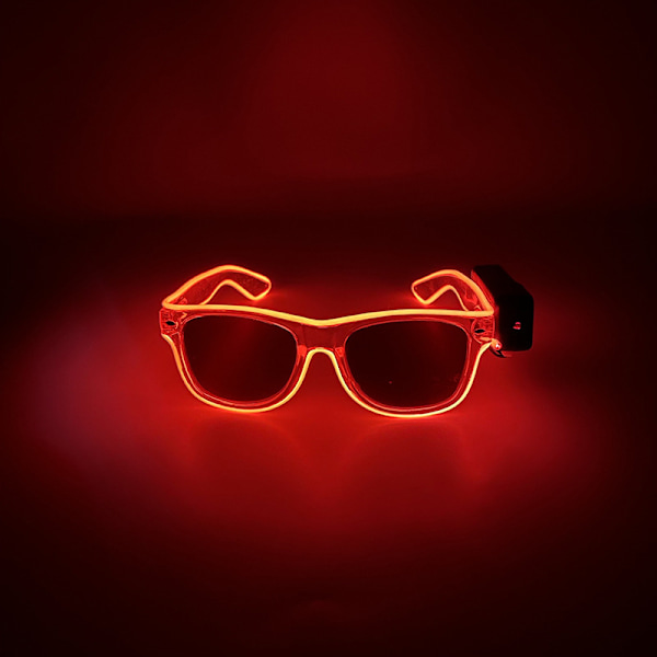 Lysende Briller Glow Blinkende LED Solbriller Red