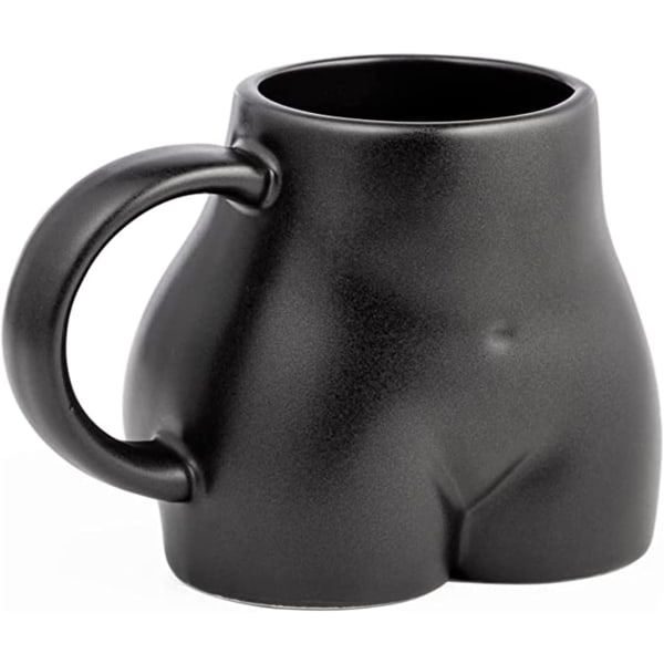 Rolig 3D röv keramisk kaffemugg Black