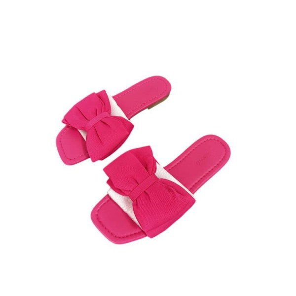 Bowknot Sandal for Women Platform Anti-Skid sommarsandaler Pink 40