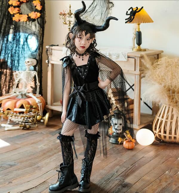 Halloween børne Cosplay Kostumer Vampyr Kjole L