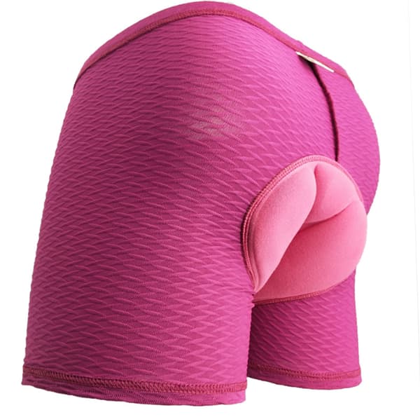 Cykelunderkläder för kvinnor, vadderade cykelbyxor Pink 2XL