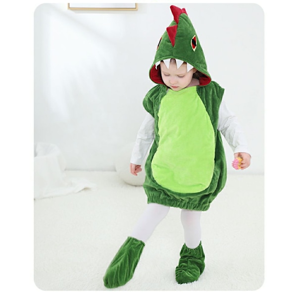 Vihreä T-Rex-asu Dinosauruksen Huppariasu M
