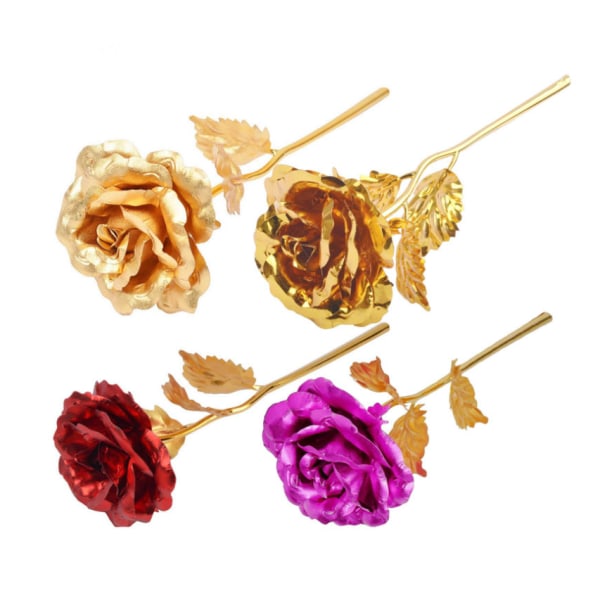 Handdoppade Gold Rose romantiska presenter för kvinnor Style 6