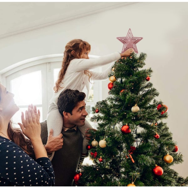 Christmas Tree Topper, Christmas Lights Tree Top pink