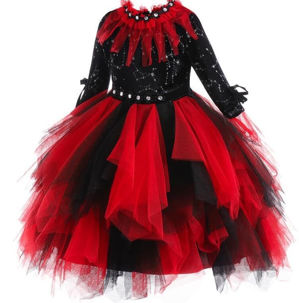 Halloween-klänning för flickor, häxkostym Style2 140CM