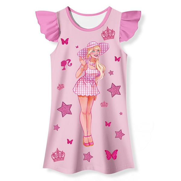 Barnfilm Kostym Rosa Kostym Cosplay Klänning Pink 7T
