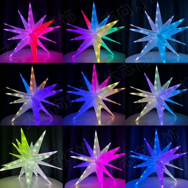 Stjernelys LED Blinkende Lys RGB Dekorative Feelykter 40CM