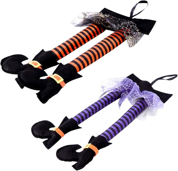 2 stykker Halloween hekseben ornamenter til festtilbehør