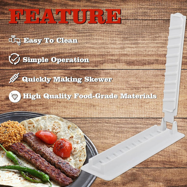Kebabpress, Manuell Kebabpress Kabob Form för Dina Kofta Kebab