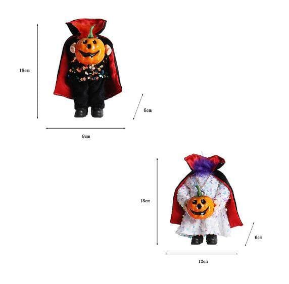 18CM Halloween Hovedløs Græskar Dukke White