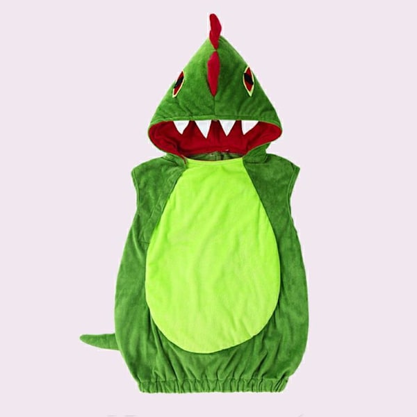 Vihreä T-Rex-asu, dinosauruksen huppariasu kengänpeitteillä XL