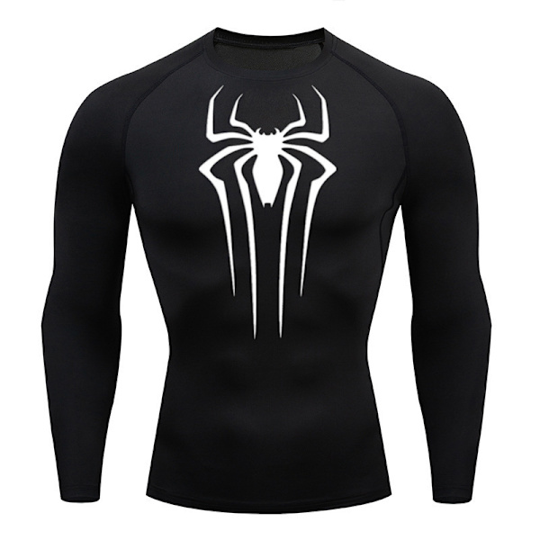 Solbeskyttende Sports Second Skin Løbetrøje Black XL