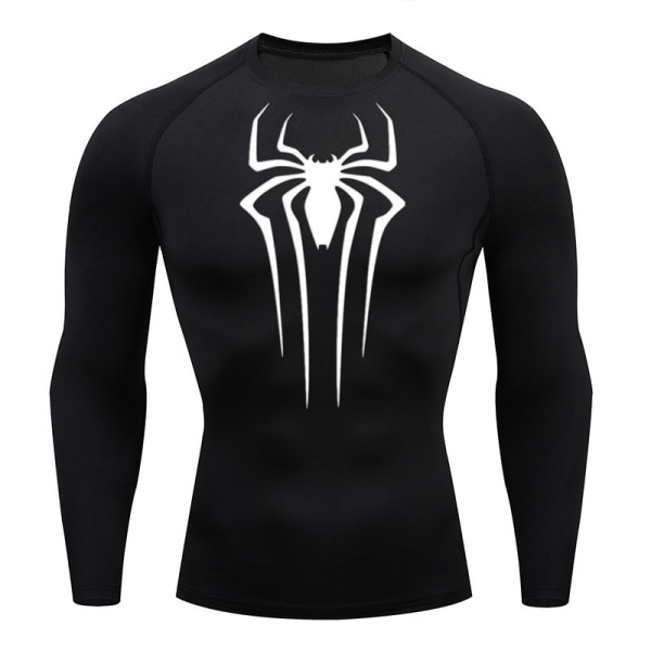 Solbeskyttende Sports Second Skin Løbetrøje Black XXL