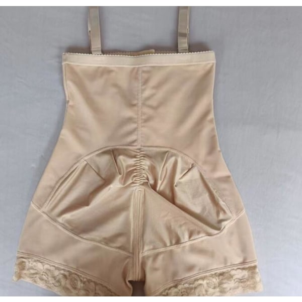 Kvinnor Shapewear Magplastik Zip Korsett Apricot l