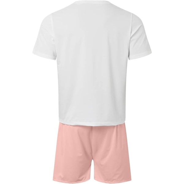 Unisex Tegneserie Elefant T-skjorte og Shorts Sett Myk Dyre Pyjamas Blue 2XL