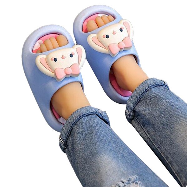 Bunny Toddler Slides Slipper Boys & Girls Slide Sandals för Barn Blue#1 24-25