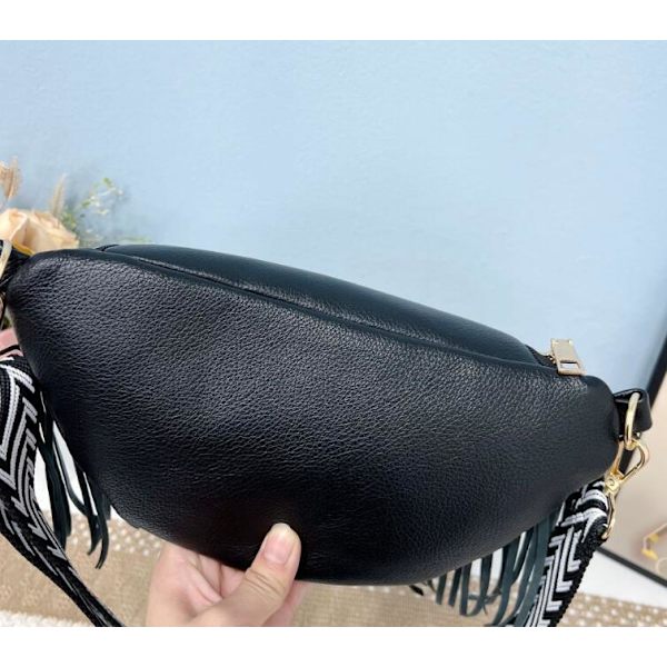 Kvinders Crossbody Taljepose Med Kvast Red