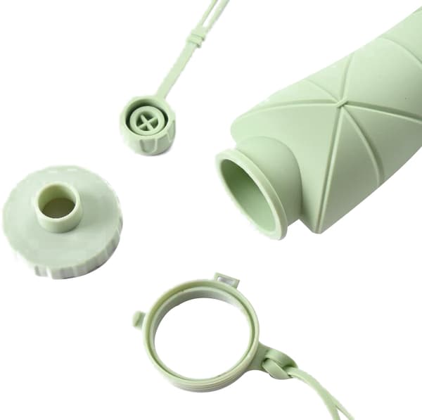 Silikon Vikbar Camping Cup Sportflaska med lock blue