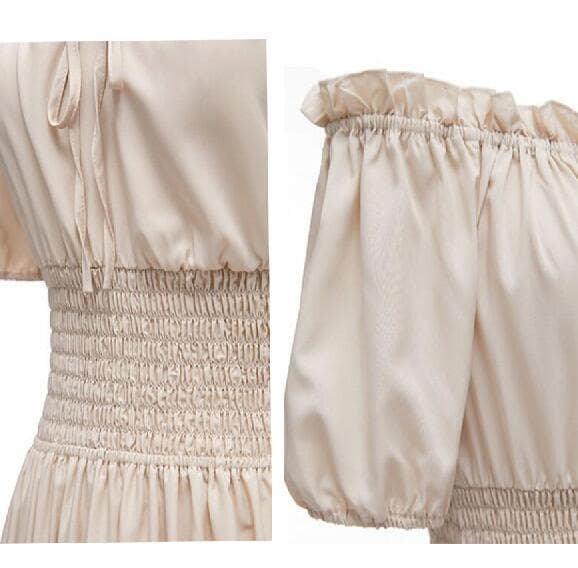 Kvinners middelalderkjole, irsk boho-kjole Black L