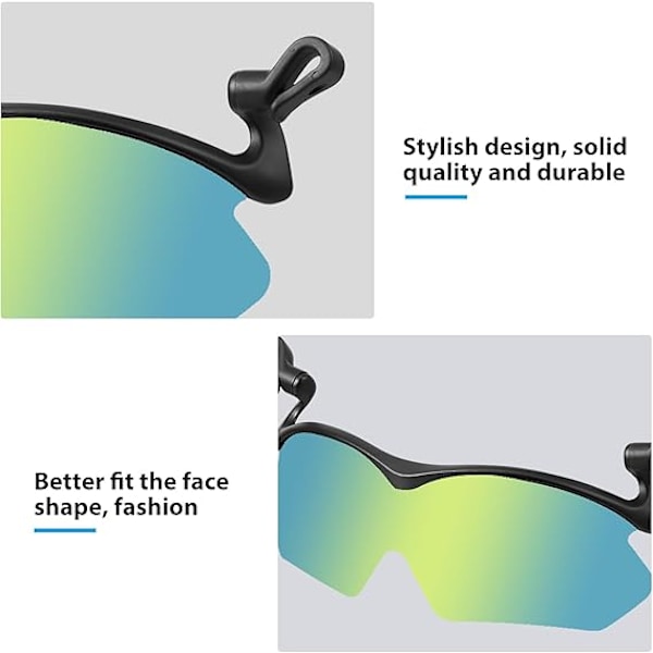 Polariserede udendørs solbriller, Clip Cap sports solbriller Green