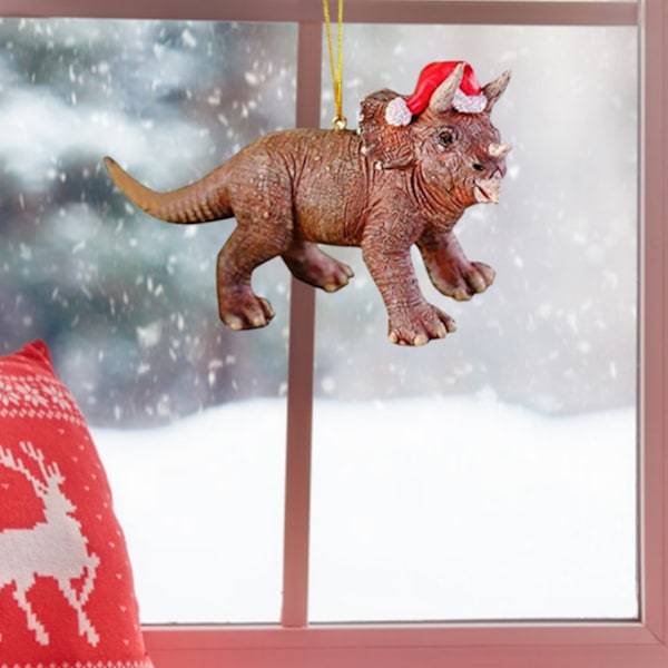 Dinosauriefigurer hängande prydnad för julgran red