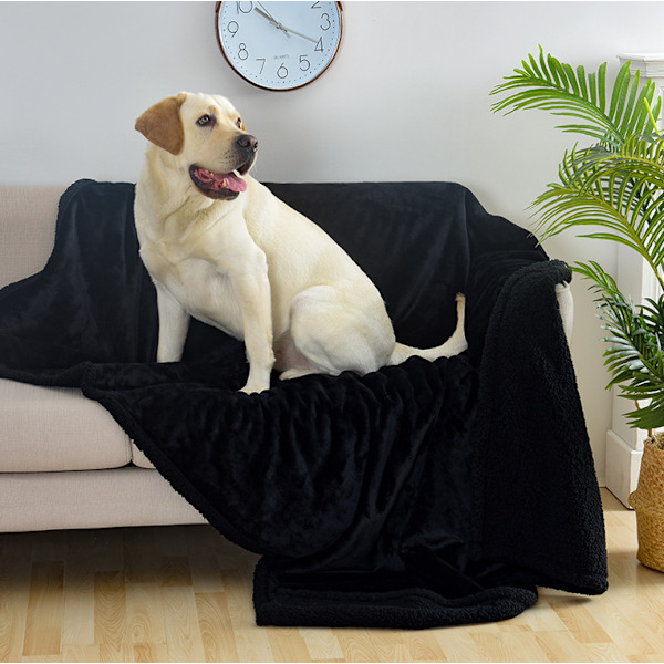 Blødt Vandtæt Tæppe (Til Små Hunde, Mellemstore Hunde) Black 100*145CM