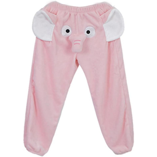 Hauskat Elefantti-Pyjamahousut, Söpöt Kolmiulotteiset Pari-Pyjamahousut Pink M