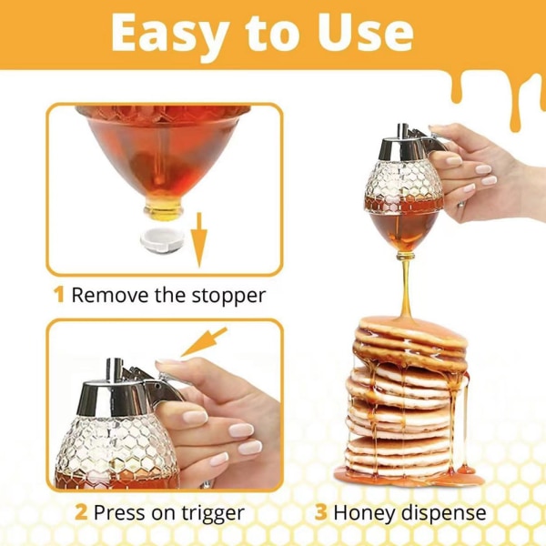 Honungsdispenser i Glas, Droppfri