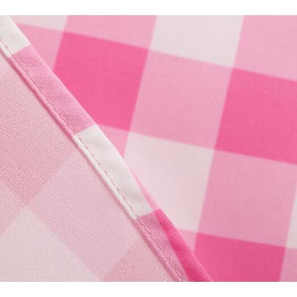 Pink Prikket Plaid Halter Kjole Pink Bow M