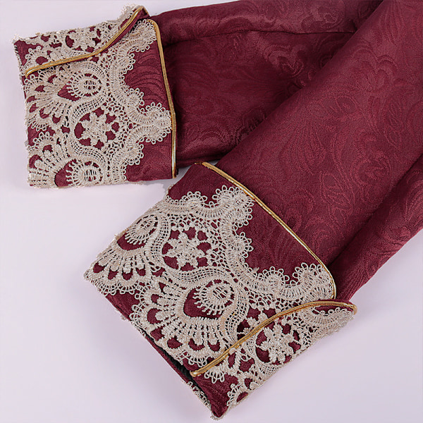 Mænds Middelalderlig Steampunk Jakke Victorian Litteratur Retro Gothic Smoking Red 3XL