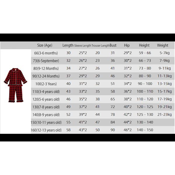 Lasten pyjamasetti, ruudullinen pitkähihainen loungeseti A 130
