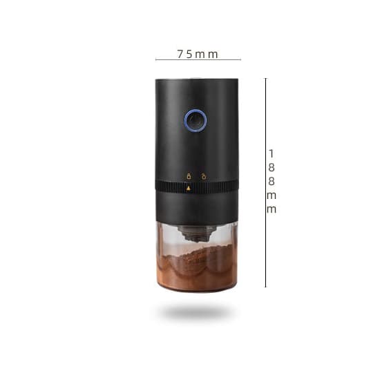 Bärbar kaffebönkvarn Automatisk för camping/dropp, USB black