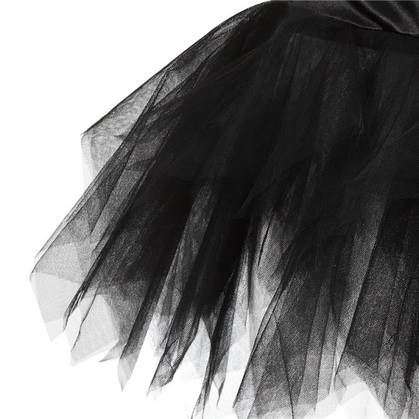 Tutu-kjol för kvinnor, danskjolar för Cosplay-fest Black 4XL