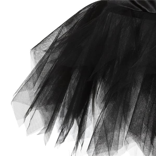 Tutu-Skørt til Kvinder, Danseskørter til Cosplay-Fester Black 2XL