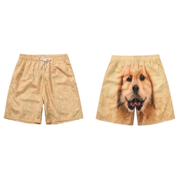 Dam Pyjamashorts Lounge Unisex Underdel Valp Sovkläder Gold M