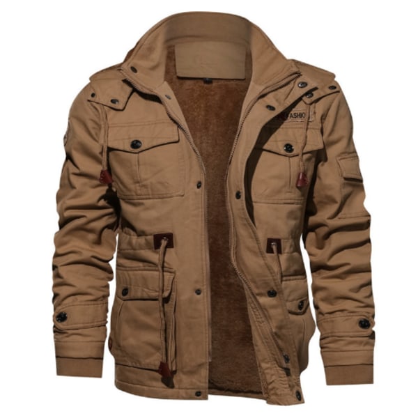 Vinter Casual Thicken Jacketjacka för män brown XL