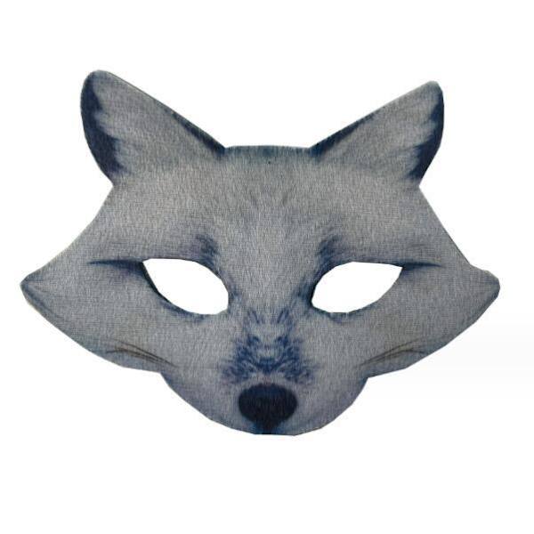 Digitaltryckt Djurmask för Maskerad Wolf