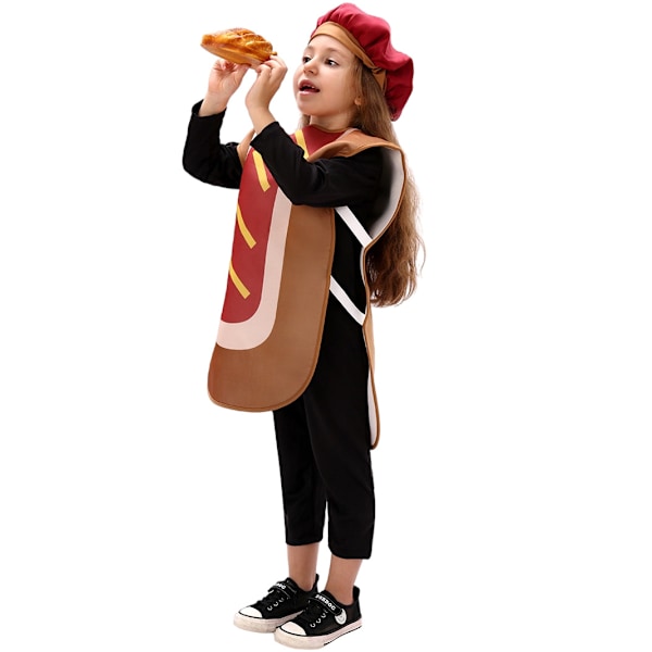 Lasten Halloween Pizza Hotdog Pickle Peapod Banana Carrot Waffle -asu L